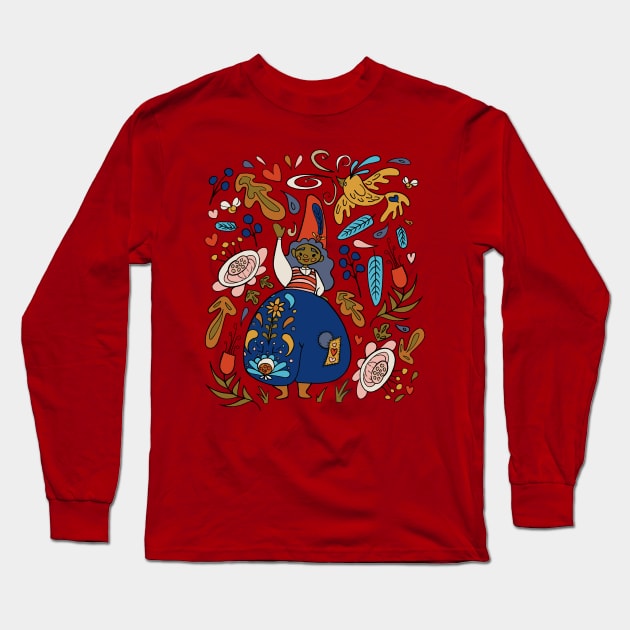 Hello Gneighbor! Gnome Long Sleeve T-Shirt by Bittersweet & Bewitching